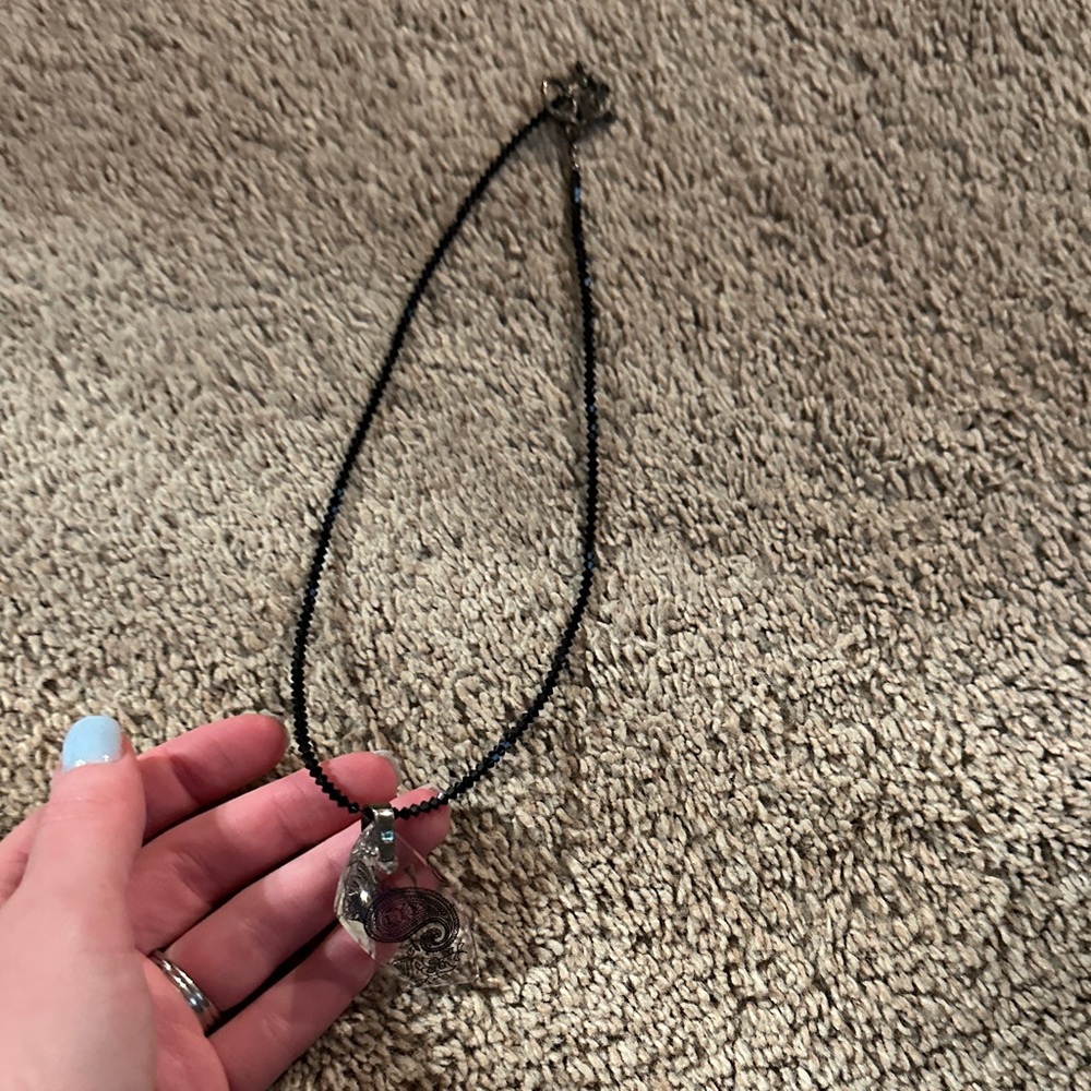 Elegant Black and Silver Necklace